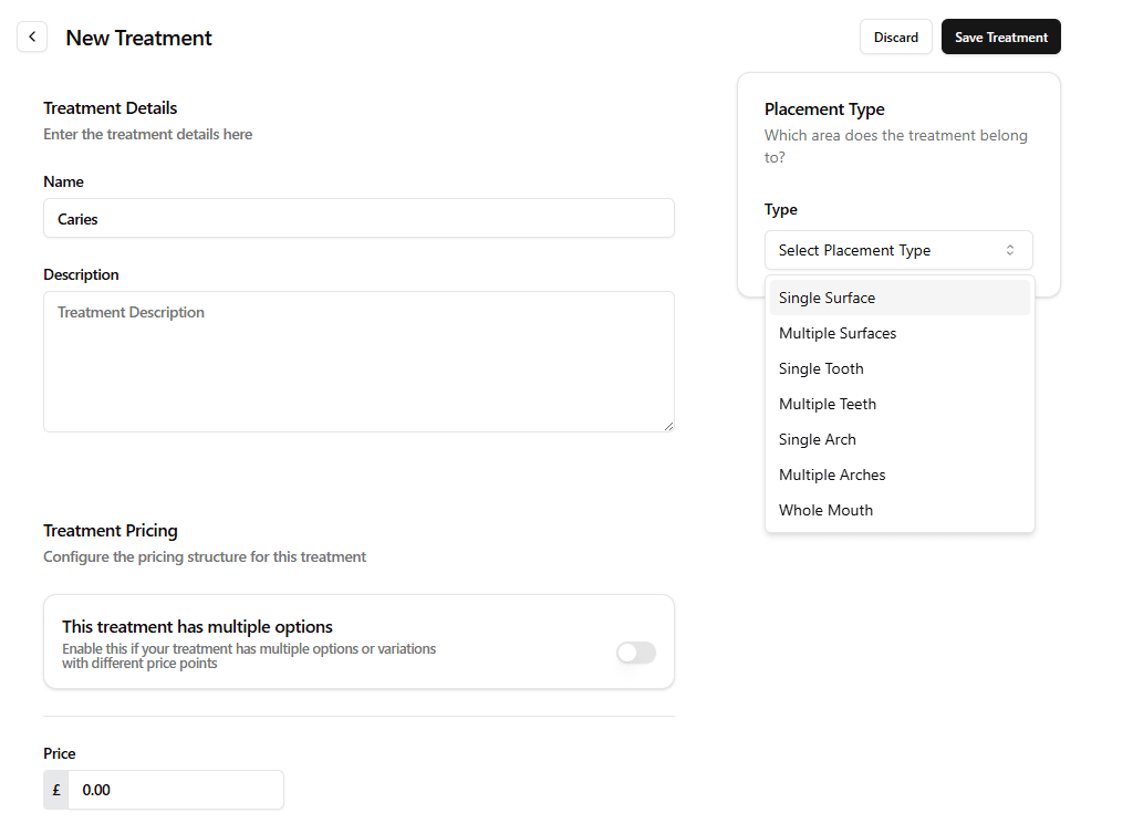 Template library and customisation screen